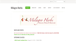 Desktop Screenshot of milagroherbs.com